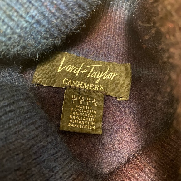 Lord & Taylor L 100% Cashmere Sweater hand dyed in T.O. by Courage My Love - Picture 5 of 7